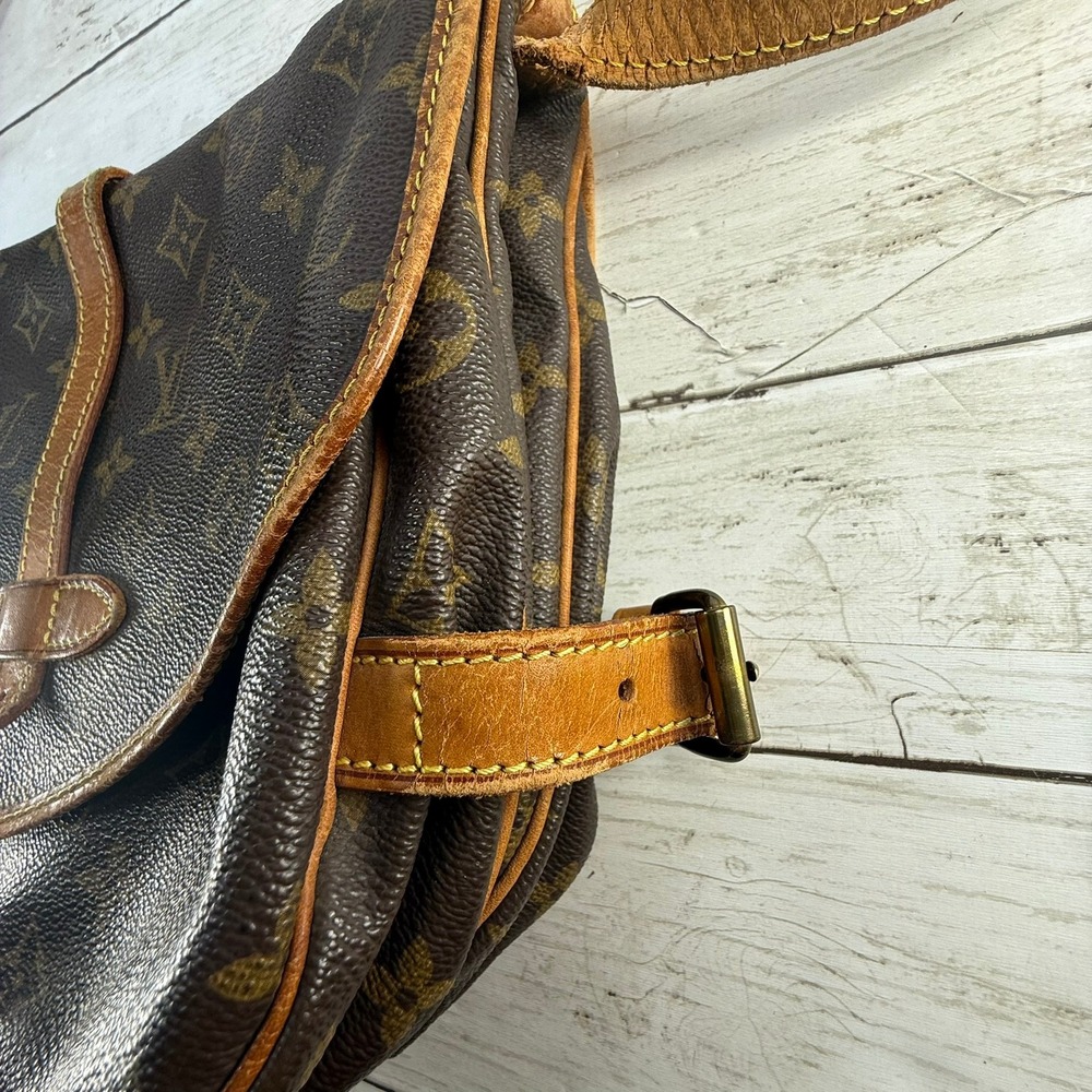 Louis Vuitton Saumur 30 Monogram Canvas Crossbody Bag Brown M42256 Vintage - Picture 5 of 13
